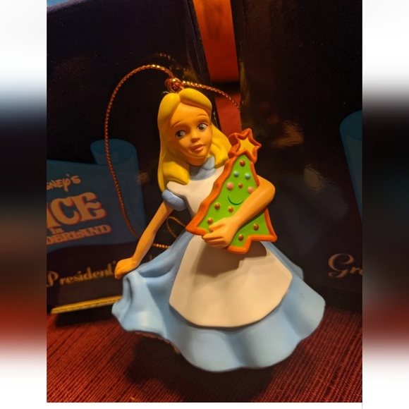 Disney Grolier Presidents Edition Alice & Mad Hatter Ornaments BRAND NEW! - Picture 2 of 12